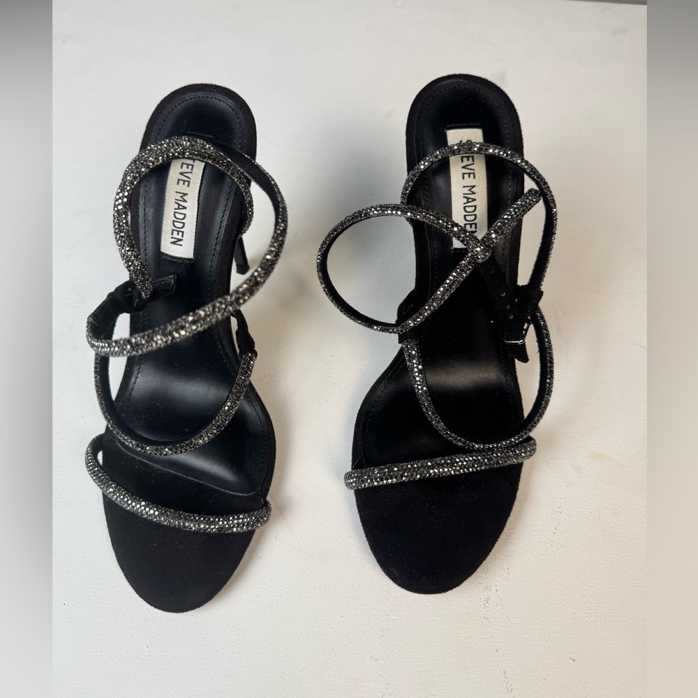 Steve Madden Rhinestone Strappy Heels – Size 8 - Picture 2 of 7